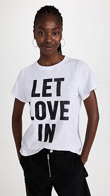 水钻 Let Love In T 恤商品第1张图片规格展示