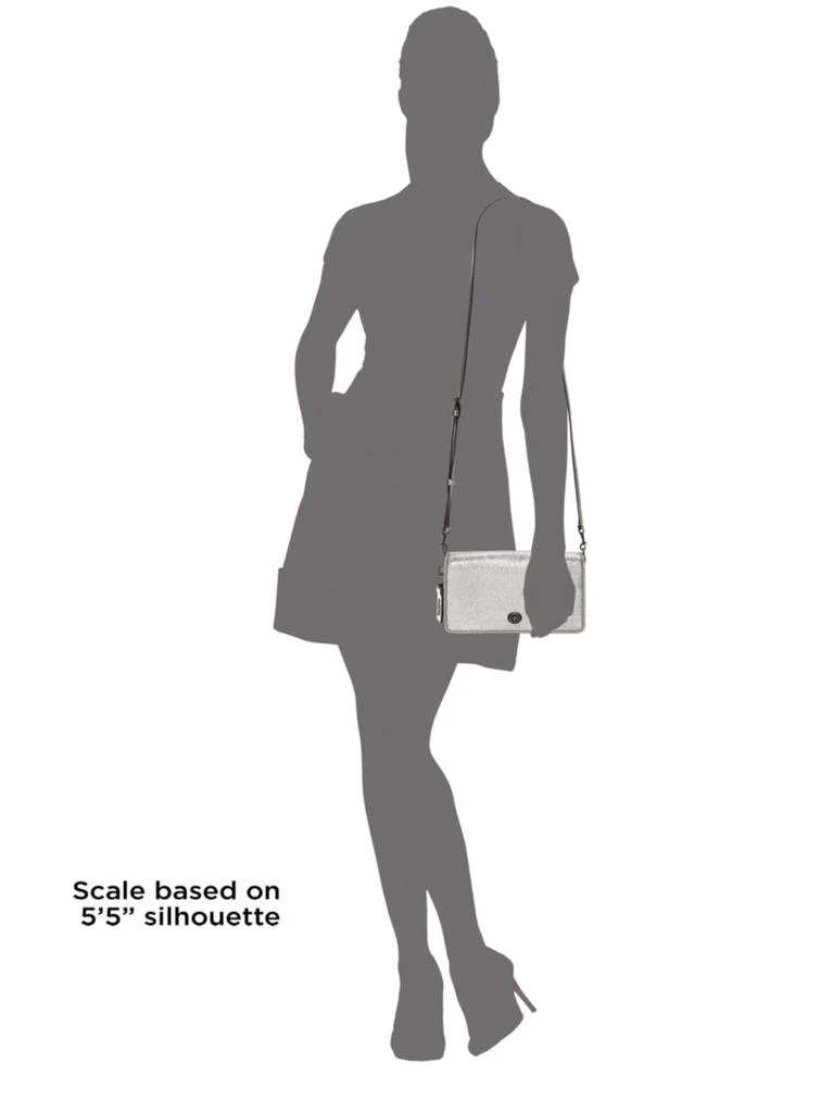商品Coach|Dinky Metallic Leather Crossbody Bag,价格¥889,第3张图片详细描述