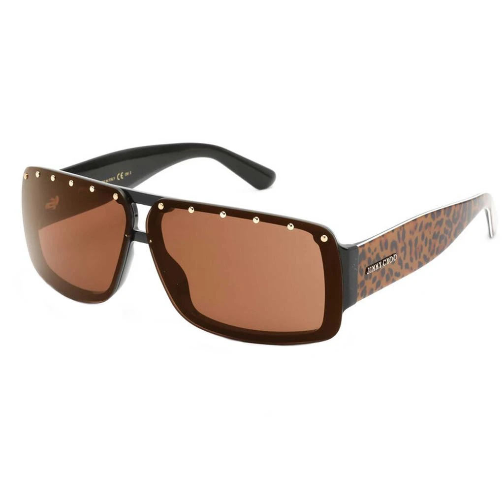 商品Jimmy Choo|Jimmy Choo Women's Sunglasses - Brown Plastic Rectangular Frame | MORRIS/S 0Y4D VP,价格¥390,第1张图片