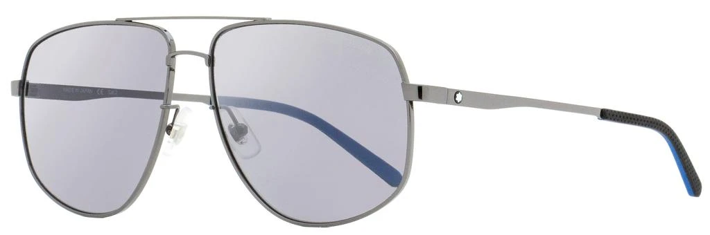 商品MontBlanc|Montblanc Men's Navigator Sunglasses Ruthenium/Black/Blue 60mm,价格¥1172,第1张图片