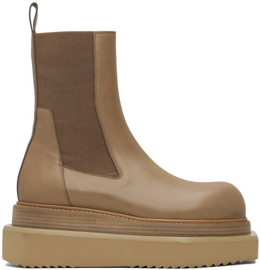 商品Rick Owens|Taupe Beatle Turbo Cyclops Chelsea Boots,价格¥5305,第1张图片