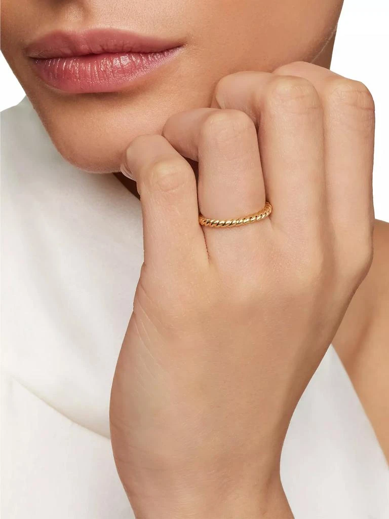 Cable Band Ring in 18K Yellow Gold, 2MM 商品