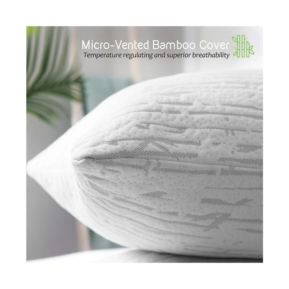 商品Clara Clark|Shredded Memory Foam Pillow, Queen, Set of 4,价格¥1407,第5张图片详细描述