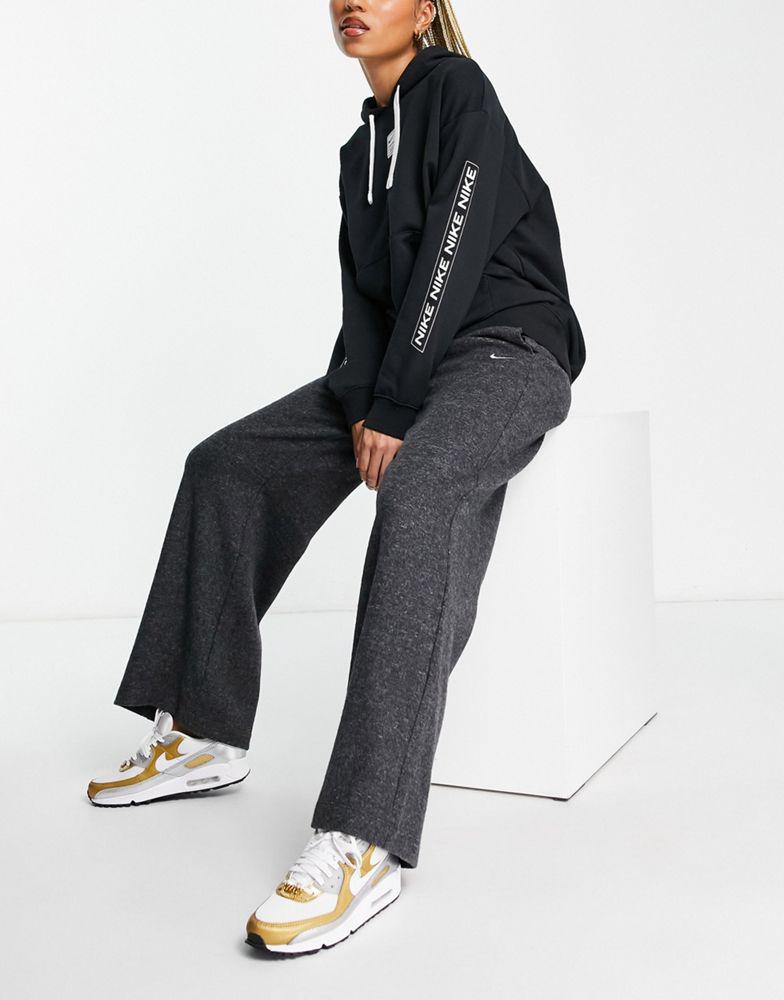 Nike Training Therma-FIT cosy wide joggers in black商品第3张图片规格展示