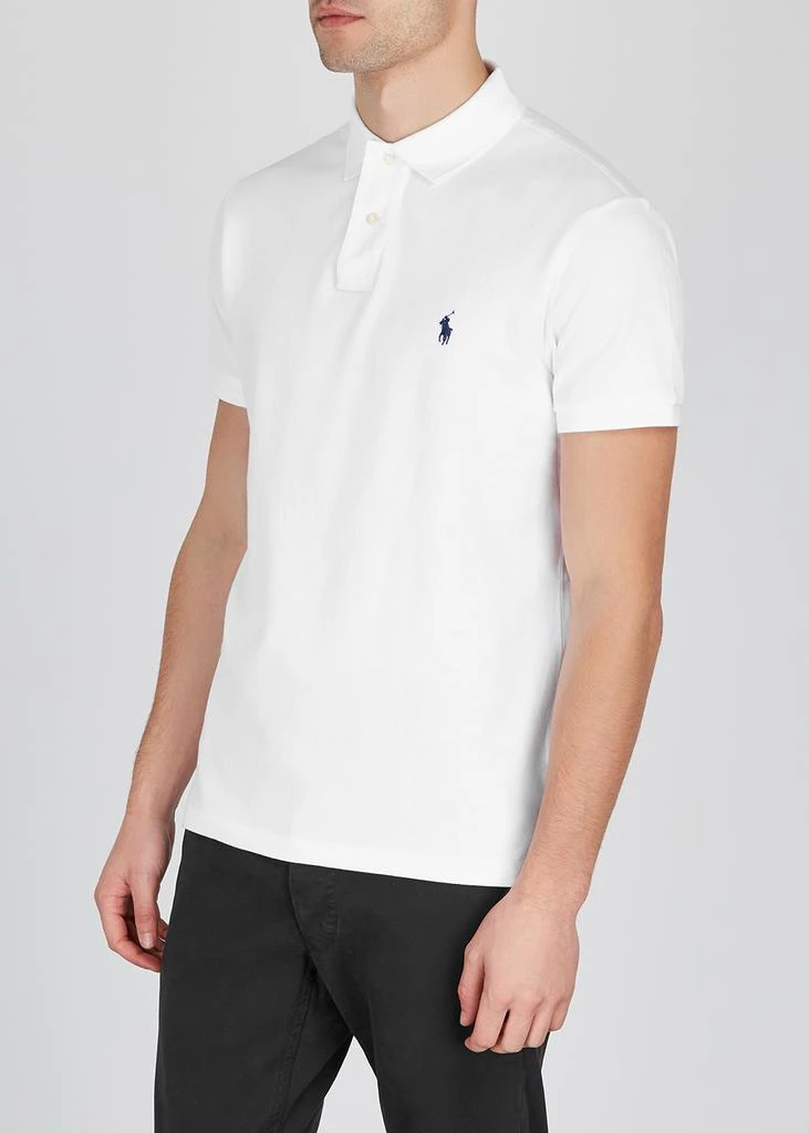 商品Ralph Lauren|White slim piqué-cotton polo shirt,价格¥1120,第2张图片详细描述