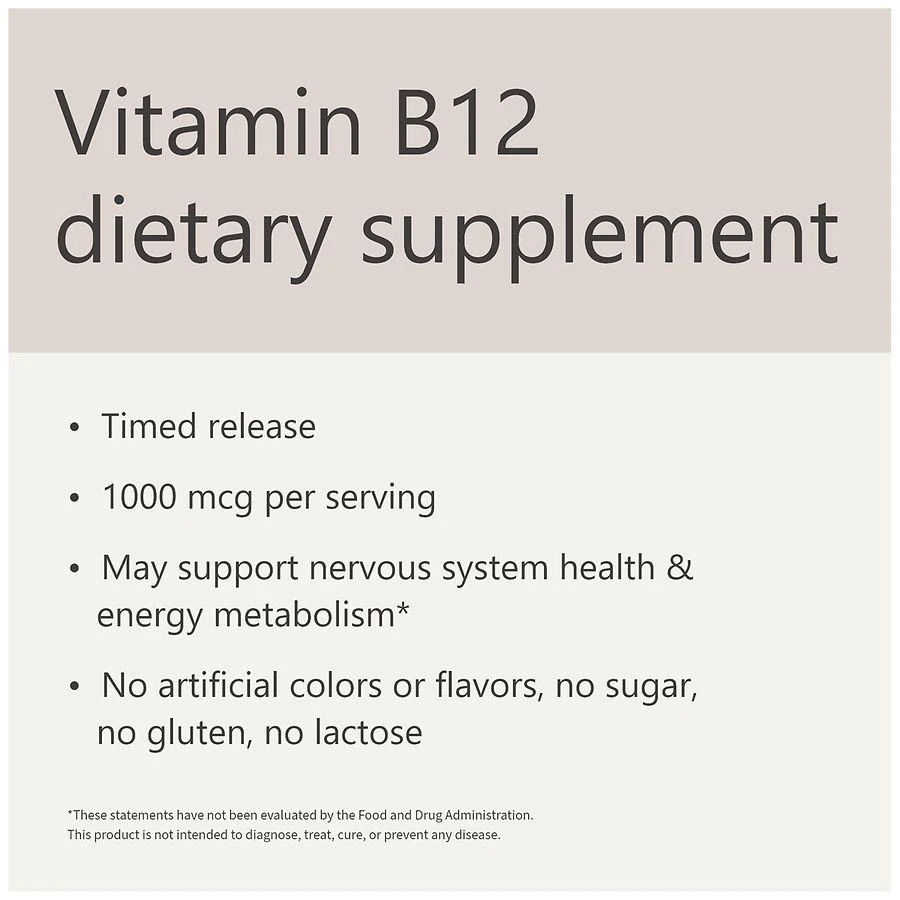 Timed Release Vitamin B12 1000 mcg Tablets 商品