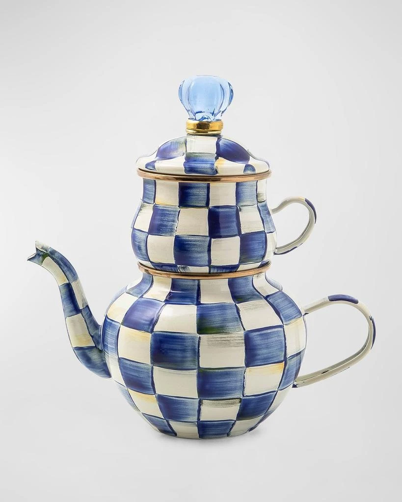 商品MacKenzie-Childs|Royal Check Enamel High Tea,价格¥1477,第1张图片