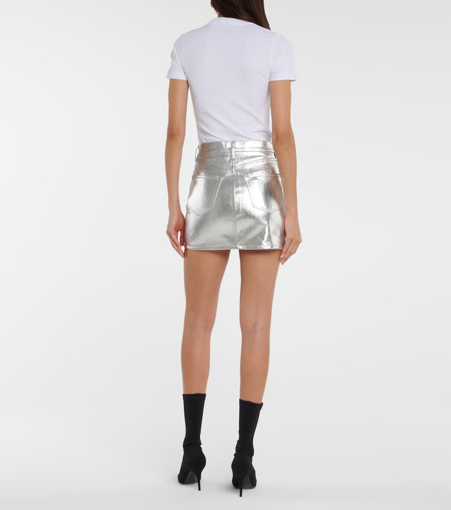 Le Mini Skirt metallic denim skirt商品第3张图片规格展示