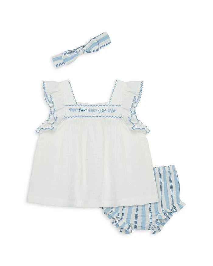 商品Little Me|Girls' Sprigs Cotton 2 Pc Sunsuit Set with Headband - Baby,价格¥168,第1张图片