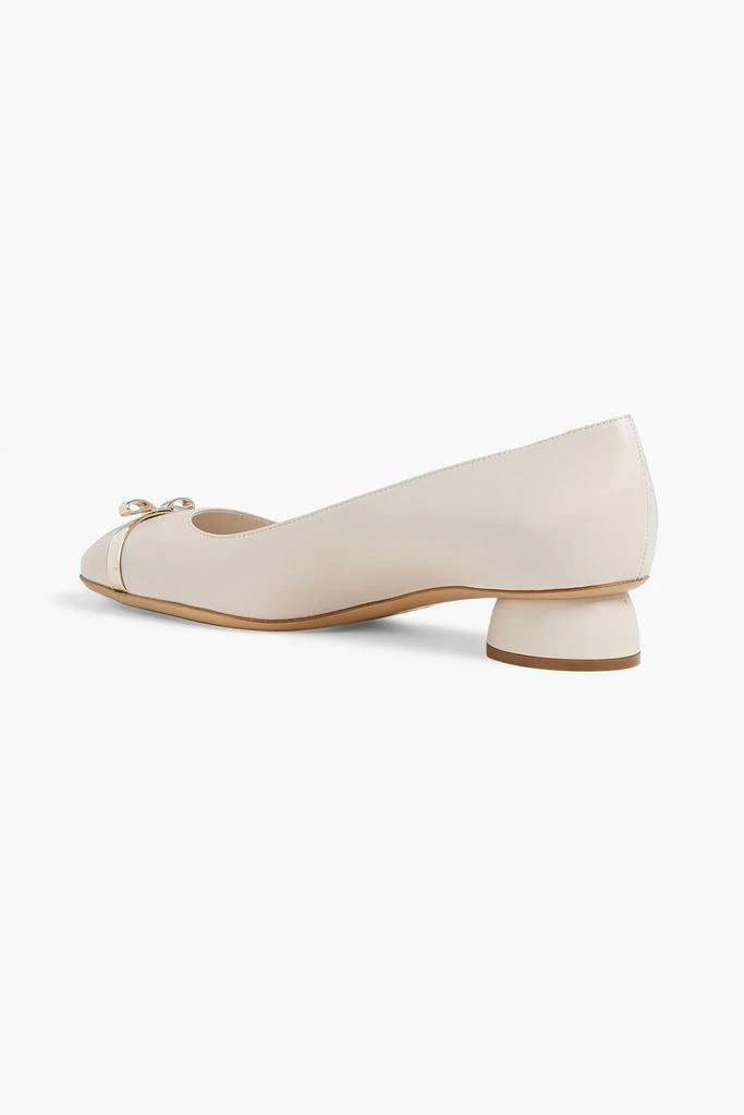 商品Salvatore Ferragamo|Vulci bow-embellished leather ballet flats,价格¥3289,第3张图片详细描述