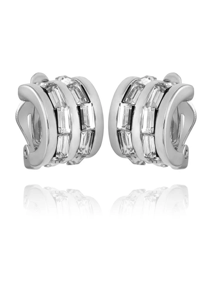 商品Tahari|Crystal Baguette Hoop Earrings,价格¥265,第1张图片
