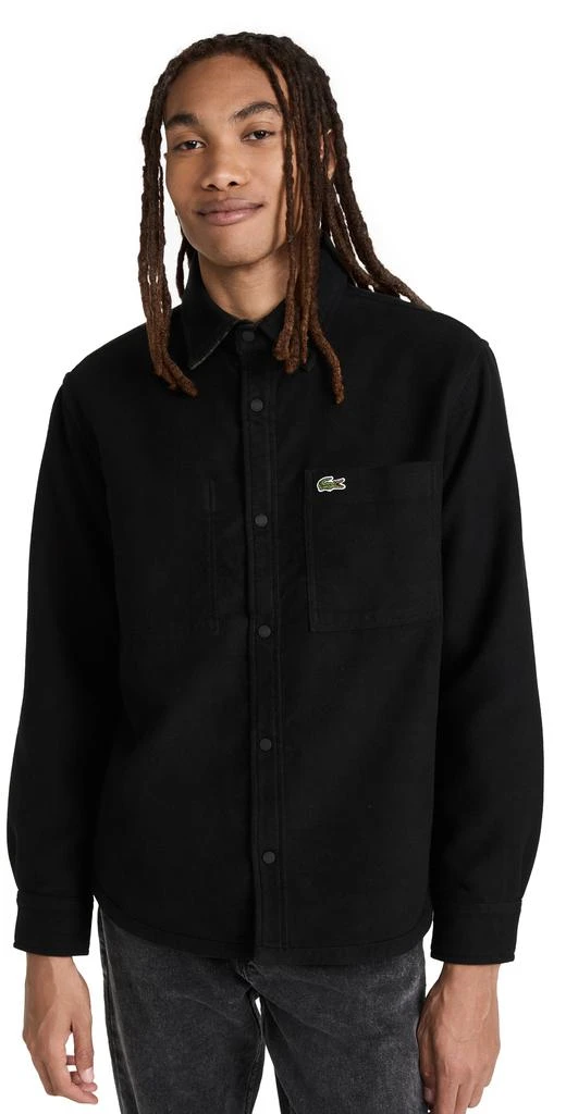 商品Lacoste|Lacoste Reversible Cotton Flannel Overshirt,价格¥940,第1张图片