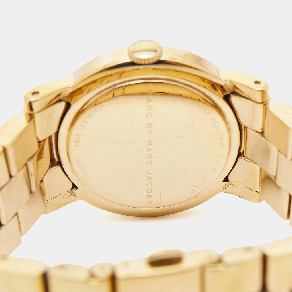 商品[二手商品] Marc Jacobs|Marc by Marc Jacobs White Yellow Gold Plated Stainless Steel Amy MBM3056 Women's Wristwatch 36 mm,价格¥804,第5张图片详细描述