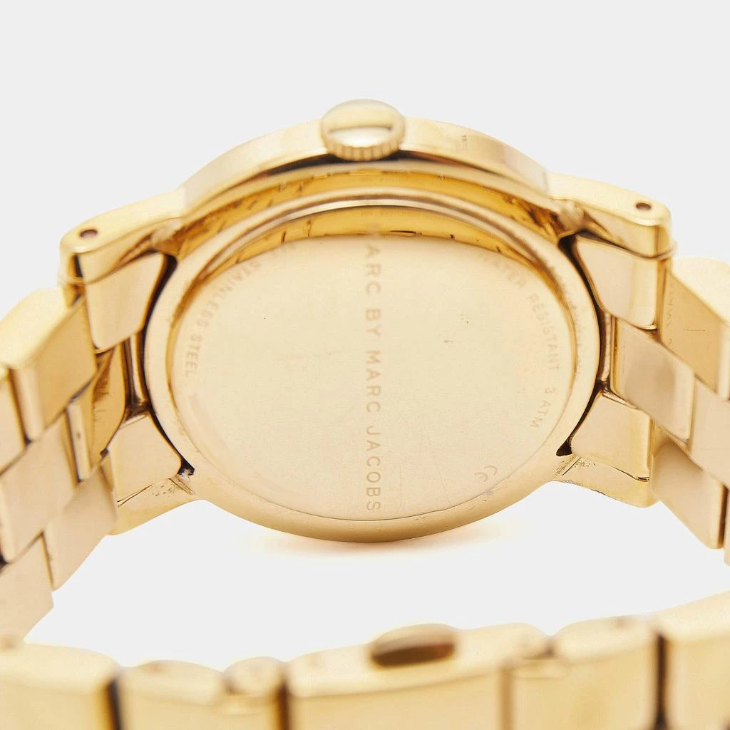 商品[二手商品] Marc Jacobs|Marc by Marc Jacobs White Yellow Gold Plated Stainless Steel Amy MBM3056 Women's Wristwatch 36 mm,价格¥825,第5张图片详细描述