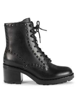 商品Ash|Studded Leather Combat Boots,价格¥1417,第1张图片