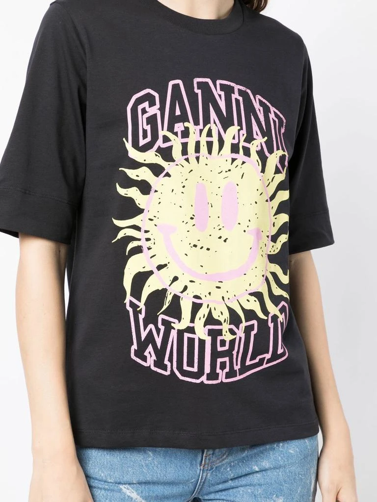 商品Ganni|GANNI GANNI - Smiley relaxed-fit T-shirt,价格¥707,第2张图片详细描述