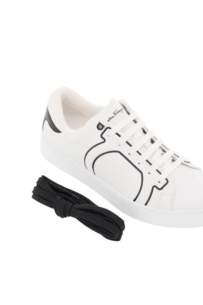 商品Salvatore Ferragamo|Salvatore Ferragamo Gancini Leather Sneakers,价格¥4334,第4张图片详细描述