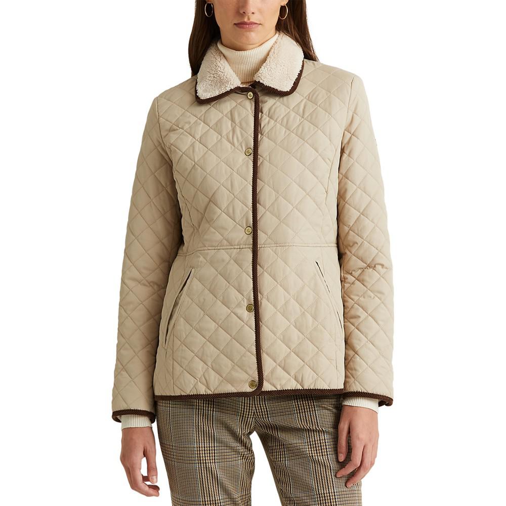 Lauren Ralph Lauren | Women's Corduroy-Trim Quilted Coat, Created for Macy's 628.48元 商品图片