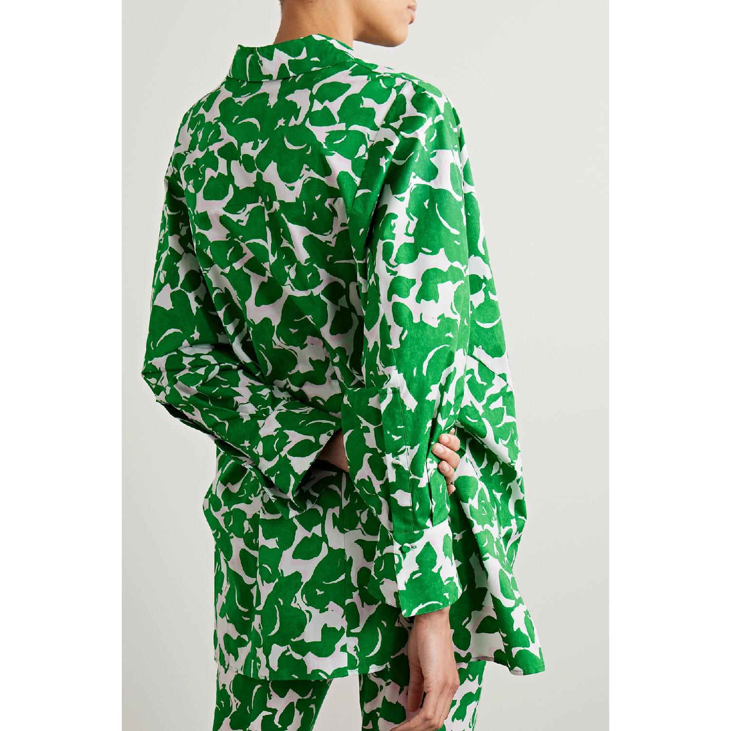 包邮包税【预售7天发货】 DIANE VON FURSTENBERG 23秋冬 女士 长袖衬衫 Caleb 大廓形印花棉质混纺衬衫 1647597309096797 DVFBL2R013FLNTG 商品第4张图片规格展示