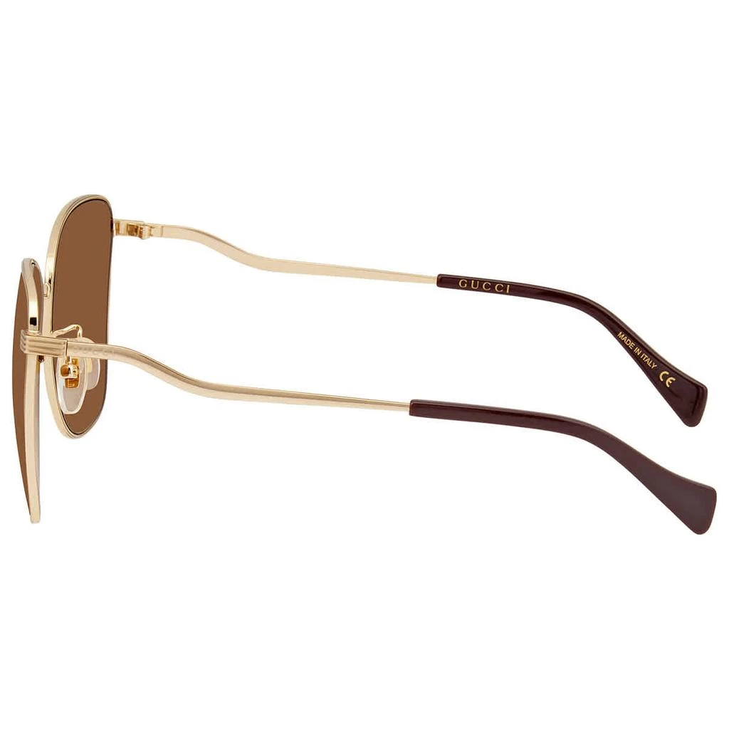 商品Gucci|Gucci Brown Square Ladies Sunglasses GG0970S 002 60,价格¥1014,第3张图片详细描述