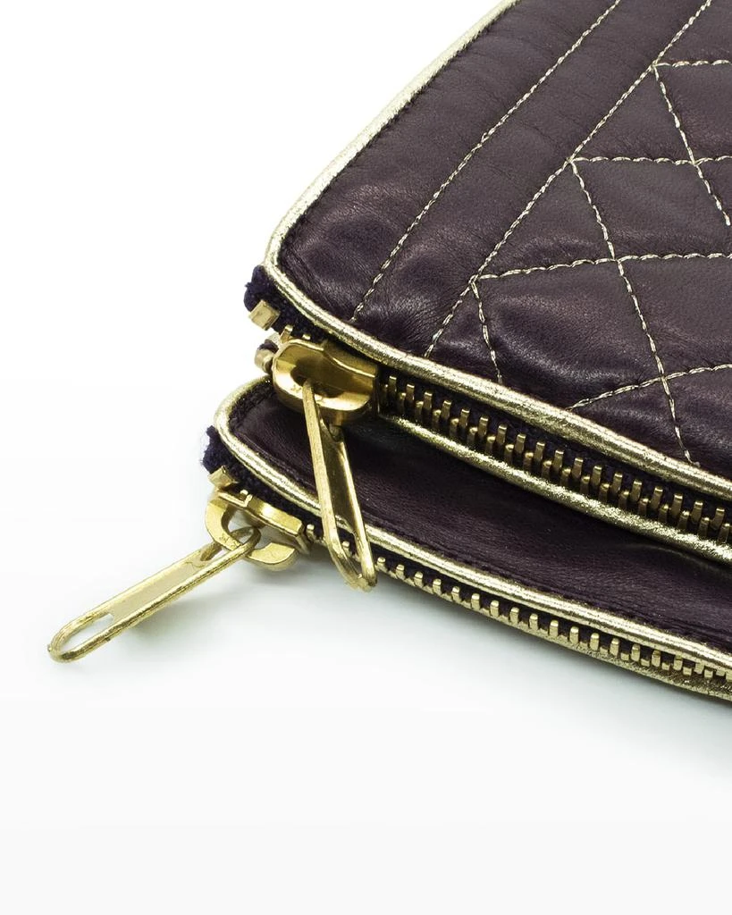 商品Portolano|Diamond Quilted Cashmere-Lined Zip Gloves,价格¥2963,第2张图片详细描述
