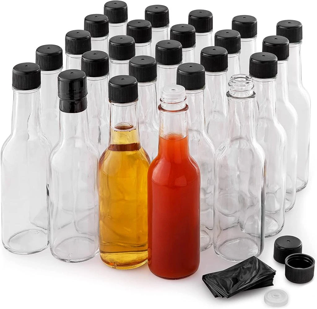 商品Zulay Kitchen|24 Piece Leak Proof Small Hot Sauce Bottle With Shrink Bands,价格¥424,第1张图片