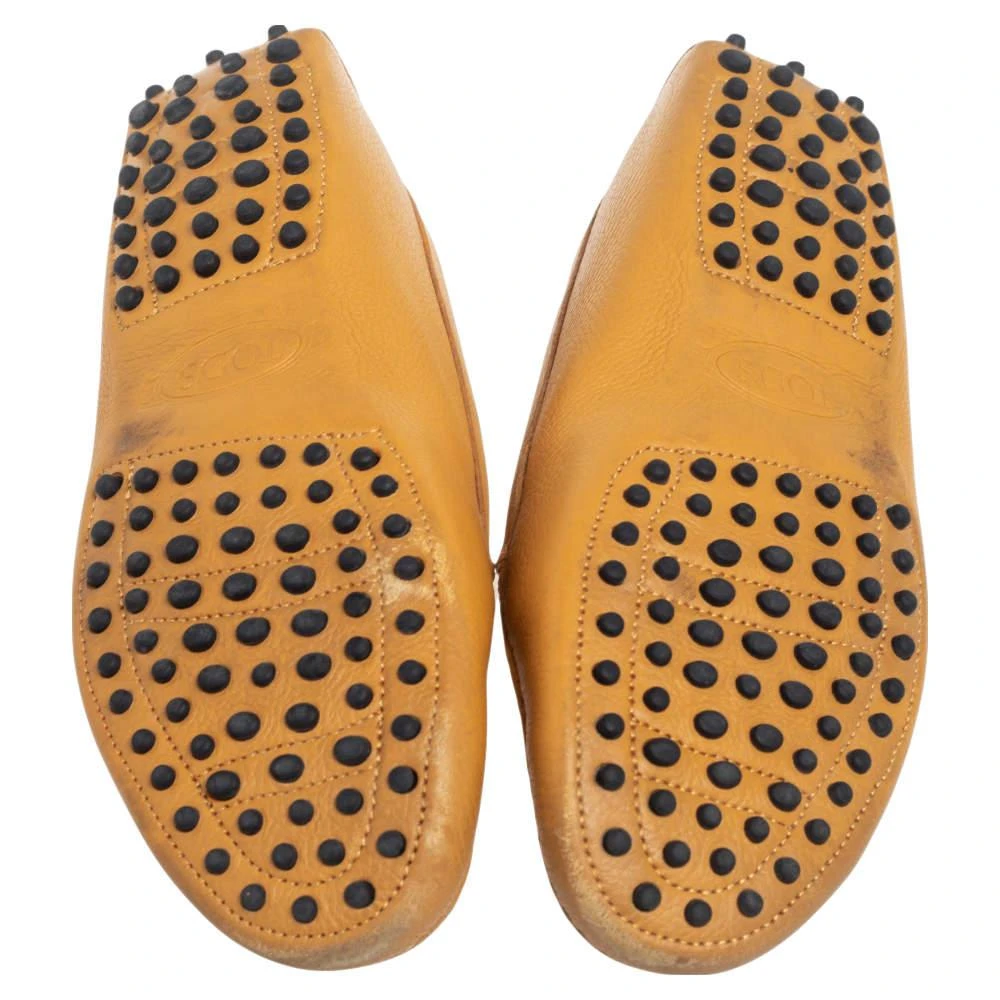Tod's Yellow Leather Slip On Loafers Size 39.5 商品