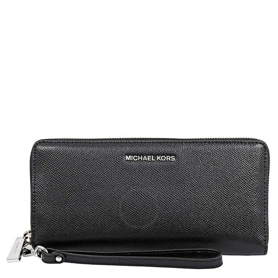 商品Michael Kors|Jet Set Travel Leather Continental Wallet- Black,价格¥739,第1张图片