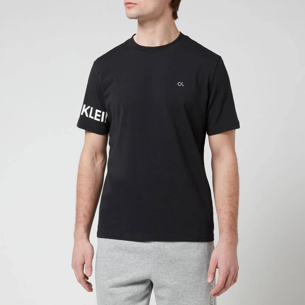 商品Calvin Klein|Calvin Klein Performance Men's Sleeve Logo T-Shirt - Black,价格¥220,第1张图片