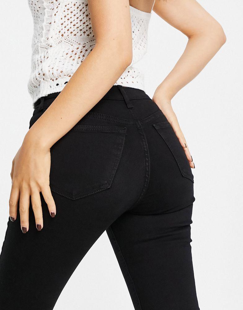 Topshop Petite Jamie jeans in black商品第3张图片规格展示