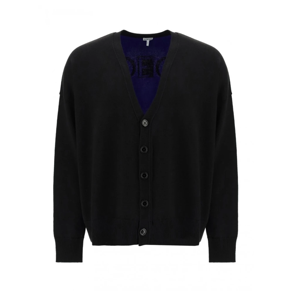 商品Loewe|LOEWE 男士黑色羊毛开衫 H526Y16K22-8930,价格¥4089,第1张图片