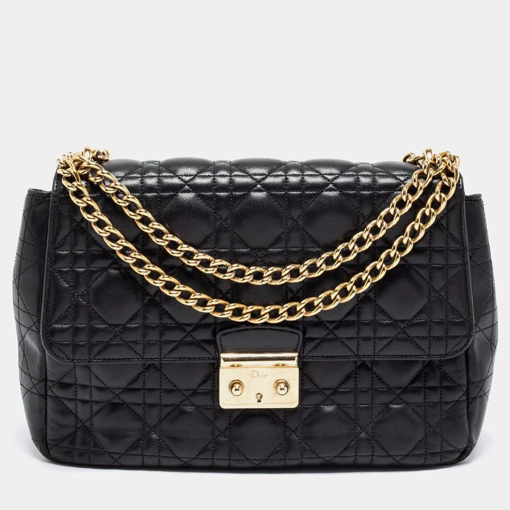 商品[二手商品] Dior|Dior Black Cannage Leather Miss Dior Medium Flap Bag,价格¥7811,第1张图片