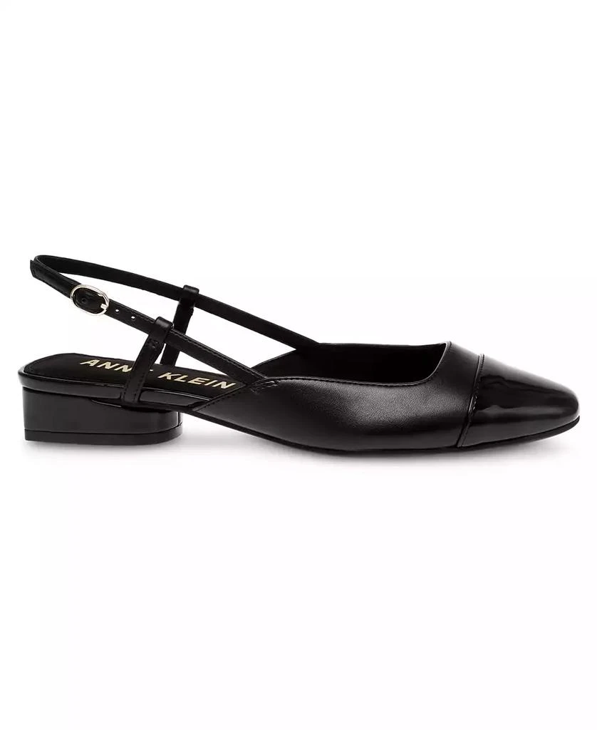 商品Anne Klein|Women's Caigan Cap Toe Slingback Flats,价格¥352,第2张图片详细描述