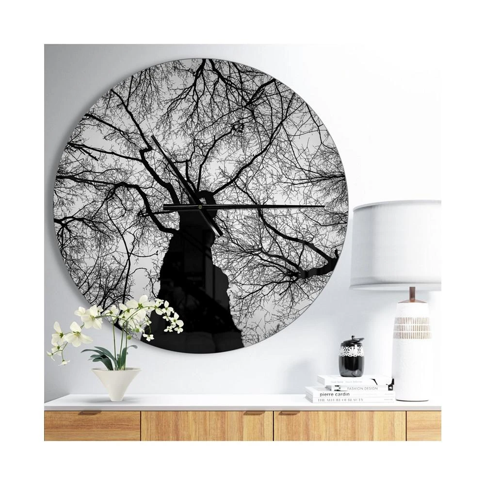 商品Design Art|Designart Oversized Forest Round Metal Wall Clock,价格¥1226,第4张图片详细描述