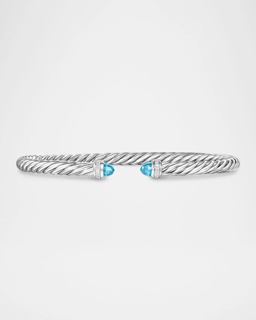 商品David Yurman|Modern Cable Flex Bracelet with Gemstones and Diamonds in Silver,价格¥3810,第1张图片