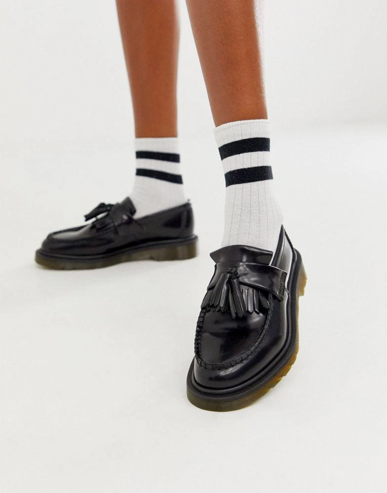 商品Dr. Martens|Dr Martens Adrian tassle loafer in black,价格¥1300,第1张图片