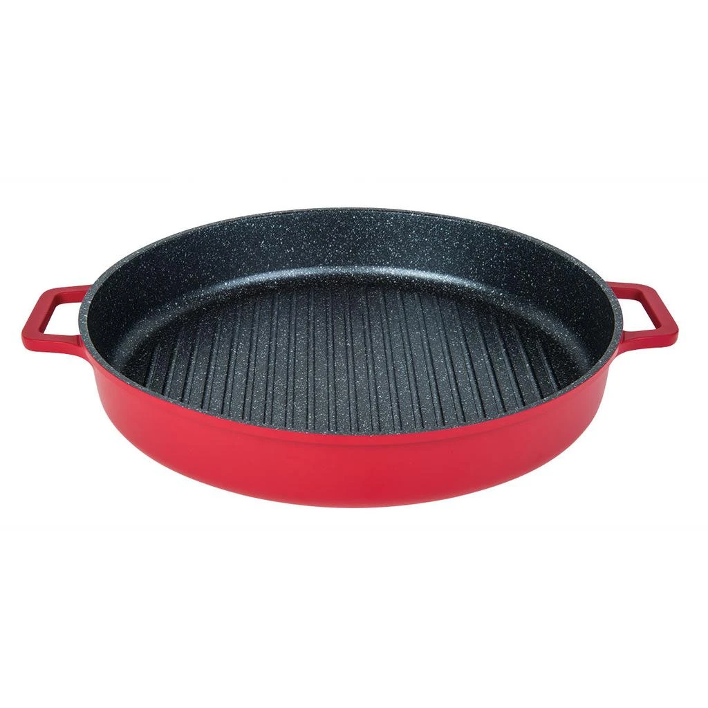 商品MASTERPAN|Stovetop Oven Grill Pan With Heat-In Steam-Out Lid, Non-Stick Cast Aluminum, 12",价格¥636,第2张图片详细描述