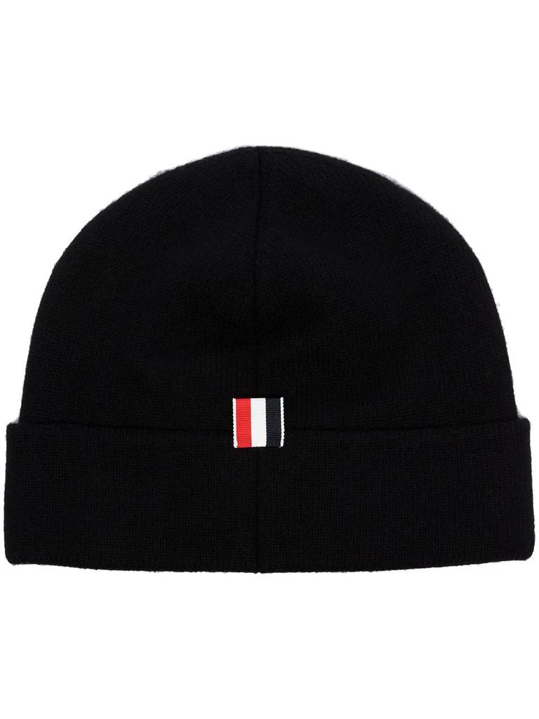商品Thom Browne|Thom Browne Mens Black Wool Beanie Hat,价格¥2536,第1张图片