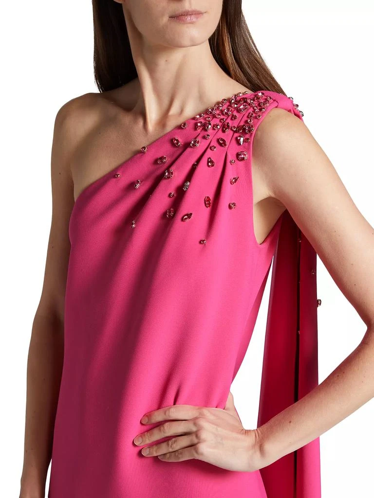Leslie Asymmetric Embellished Stretch Crepe Gown 商品