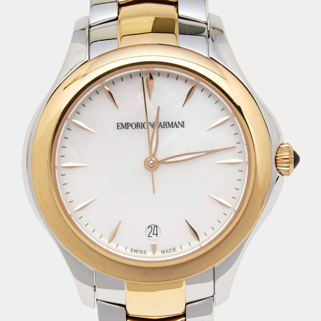 Emporio Armani Mother of Pearl Two Tone Stainless Steel Esedra ARS8503 Women's Wristwatch 35 mm商品第3张图片规格展示