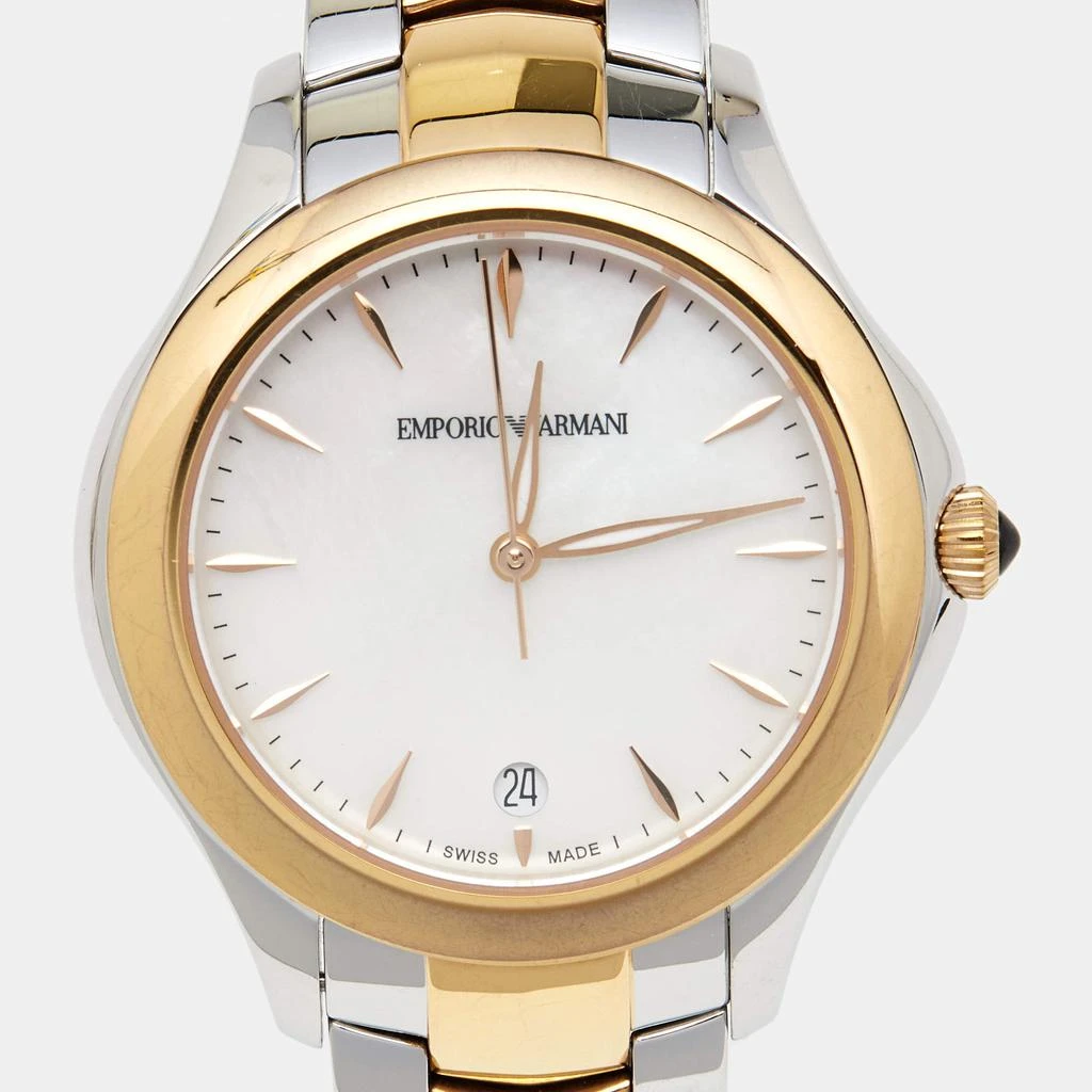 商品[二手商品] Emporio Armani|Emporio Armani Mother of Pearl Two Tone Stainless Steel Esedra ARS8503 Women's Wristwatch 35 mm,价格¥1010,第3张图片详细描述