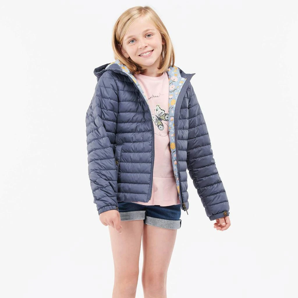 商品Barbour|Barbour Girls' Cranmore Hooded Quilted Jacket - Summer Navy/Folky Floral,价格¥278,第2张图片详细描述