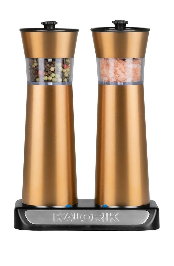 商品KALORIK|Rechargeable Gravity Salt and Pepper Grinder Set - Copper,价格¥410,第3张图片详细描述