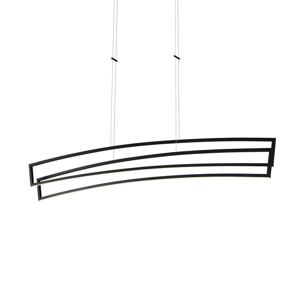 商品VONN Lighting|Sirius VMC33440BL 46" Integrated LED Linear Chandelier Lighting Fixture in Black,价格¥3359,第1张图片
