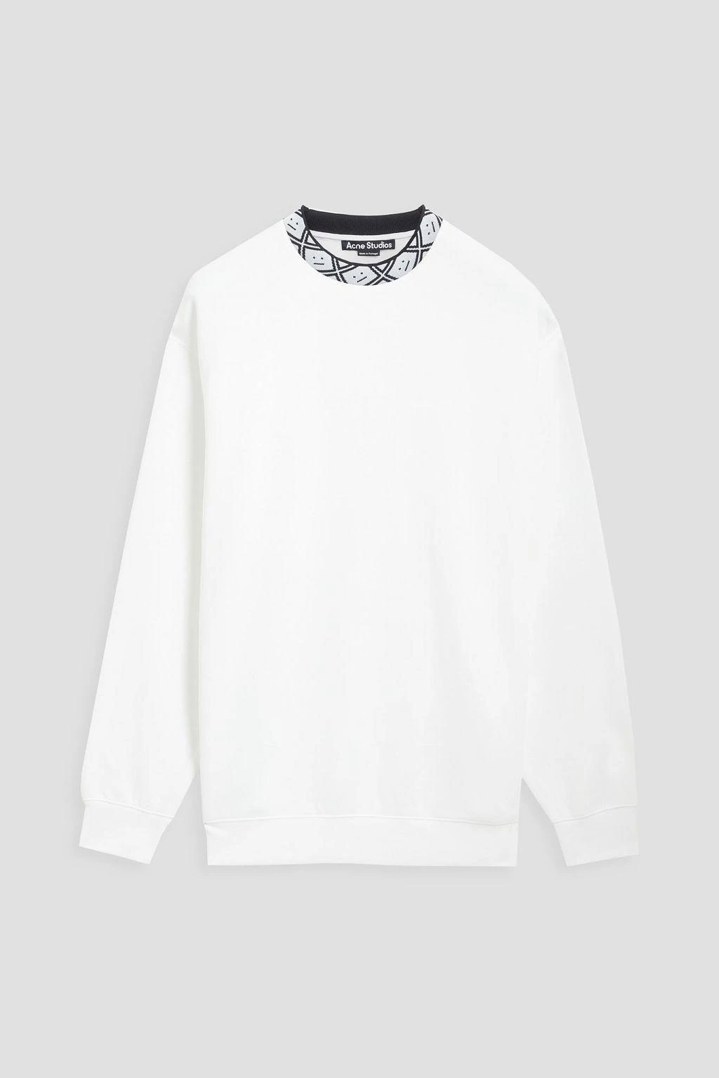 商品Acne Studios|Jacquard-trimmed fleece sweatshirt,价格¥1176,第1张图片