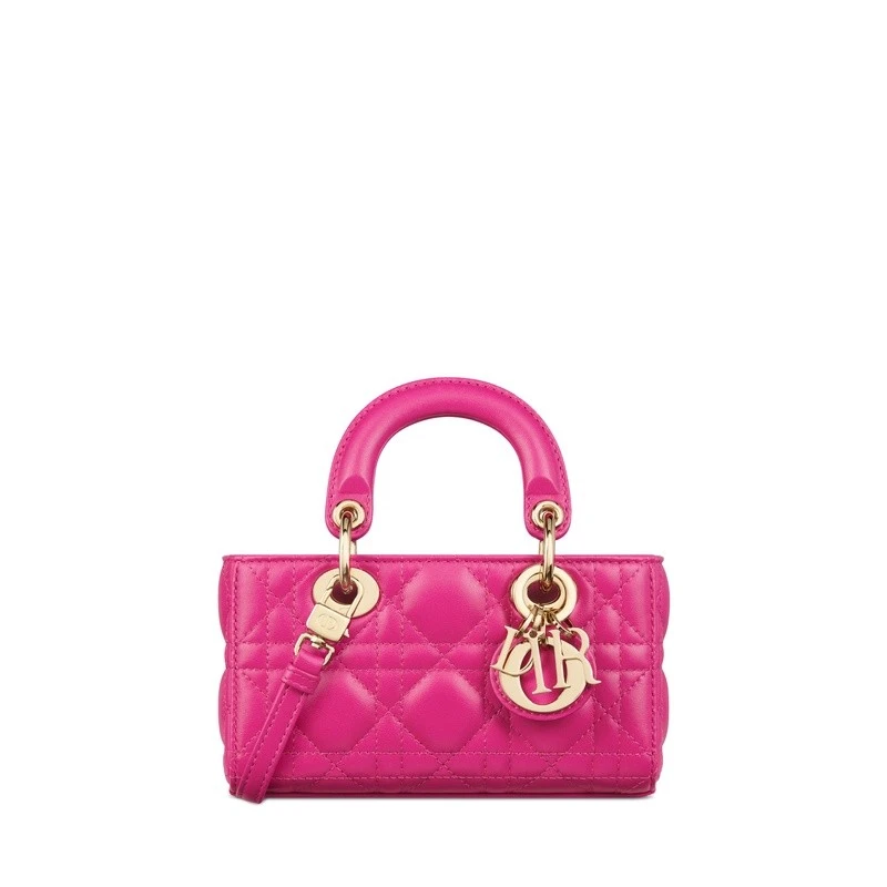 商品Dior|Dior 迪奥D-Joy系列女士粉色羊皮手提包,价格¥25142,第1张图片