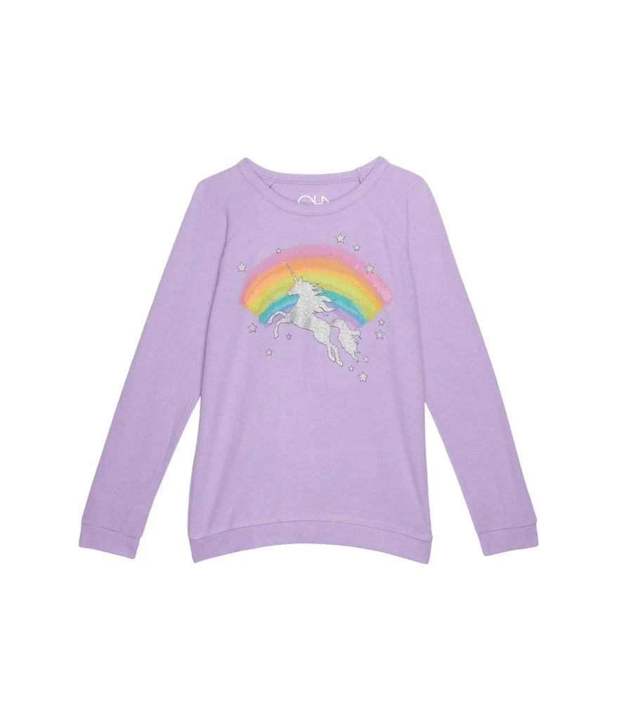 商品Chaser|Glitter Unicorn Recycled Bliss Knit Pullover (Little Kids/Big Kids),价格¥417,第1张图片