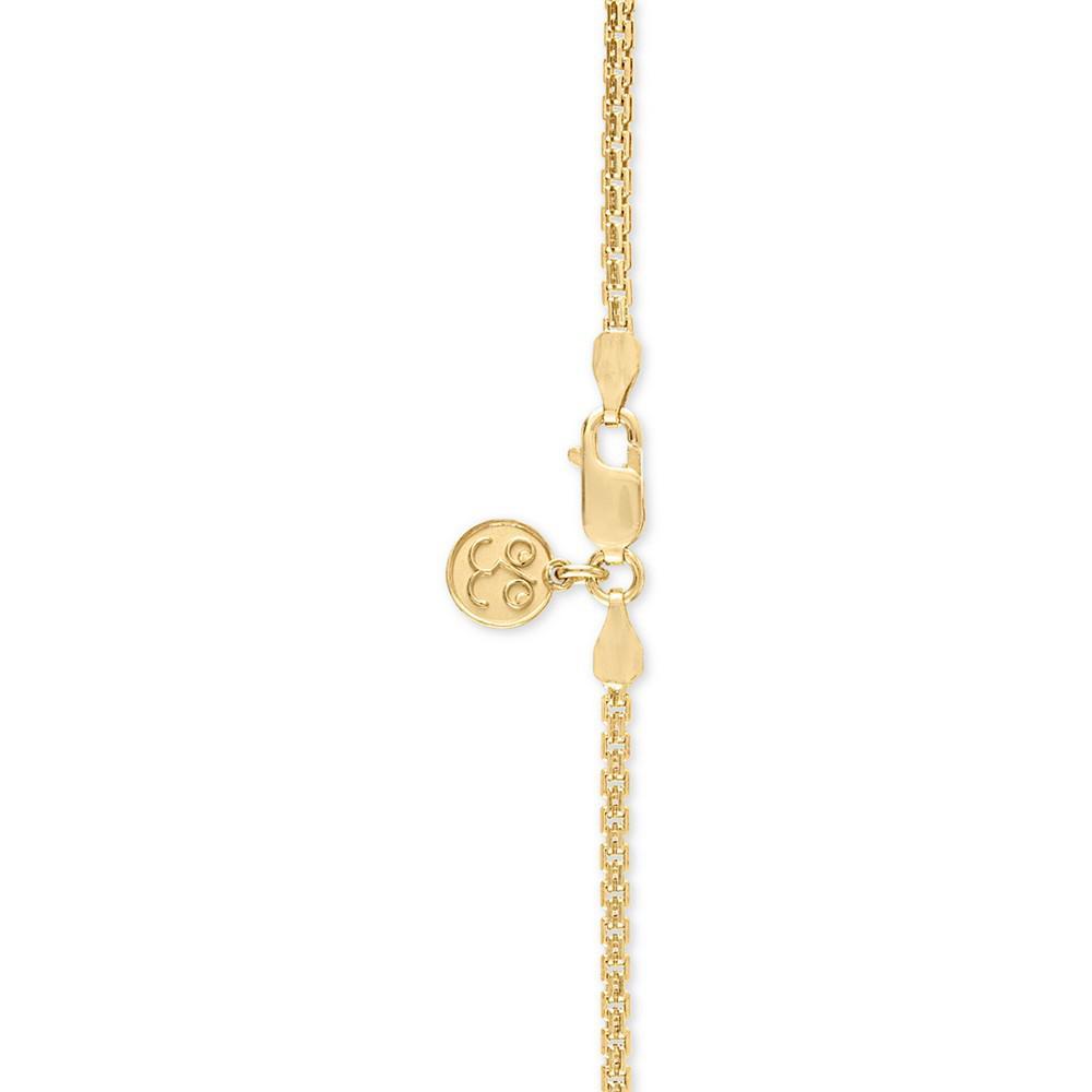 商品Esquire Men's Jewelry|St. Michael Medallion & Horn 24" Pendant Necklace in 14k Gold-Plated Sterling Silver, Created for Macy's,价格¥2362,第4张图片详细描述