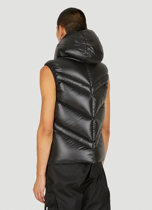商品Moncler|Hooded Puffer Sleeveless Jacket in Black,价格¥7939,第4张图片详细描述