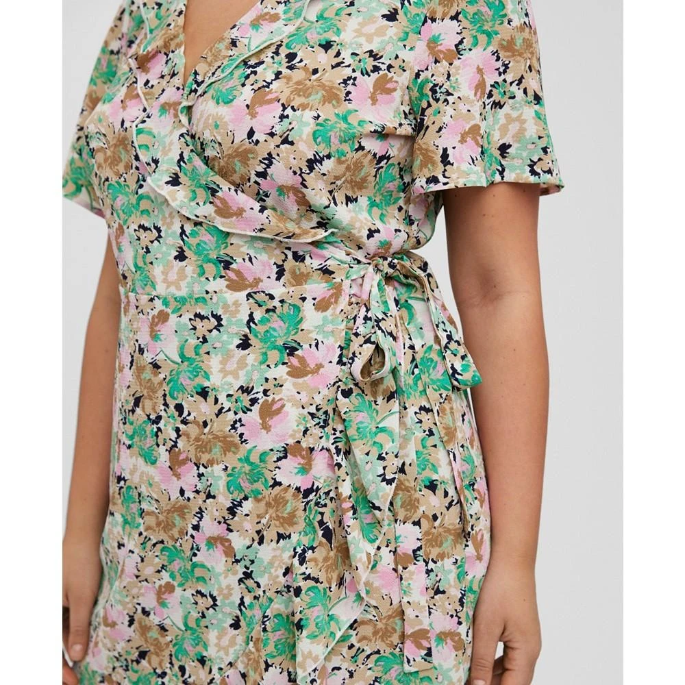 商品VERO MODA|Plus Size Delilah Short Sleeve Wrap Dress,价格¥660,第4张图片详细描述
